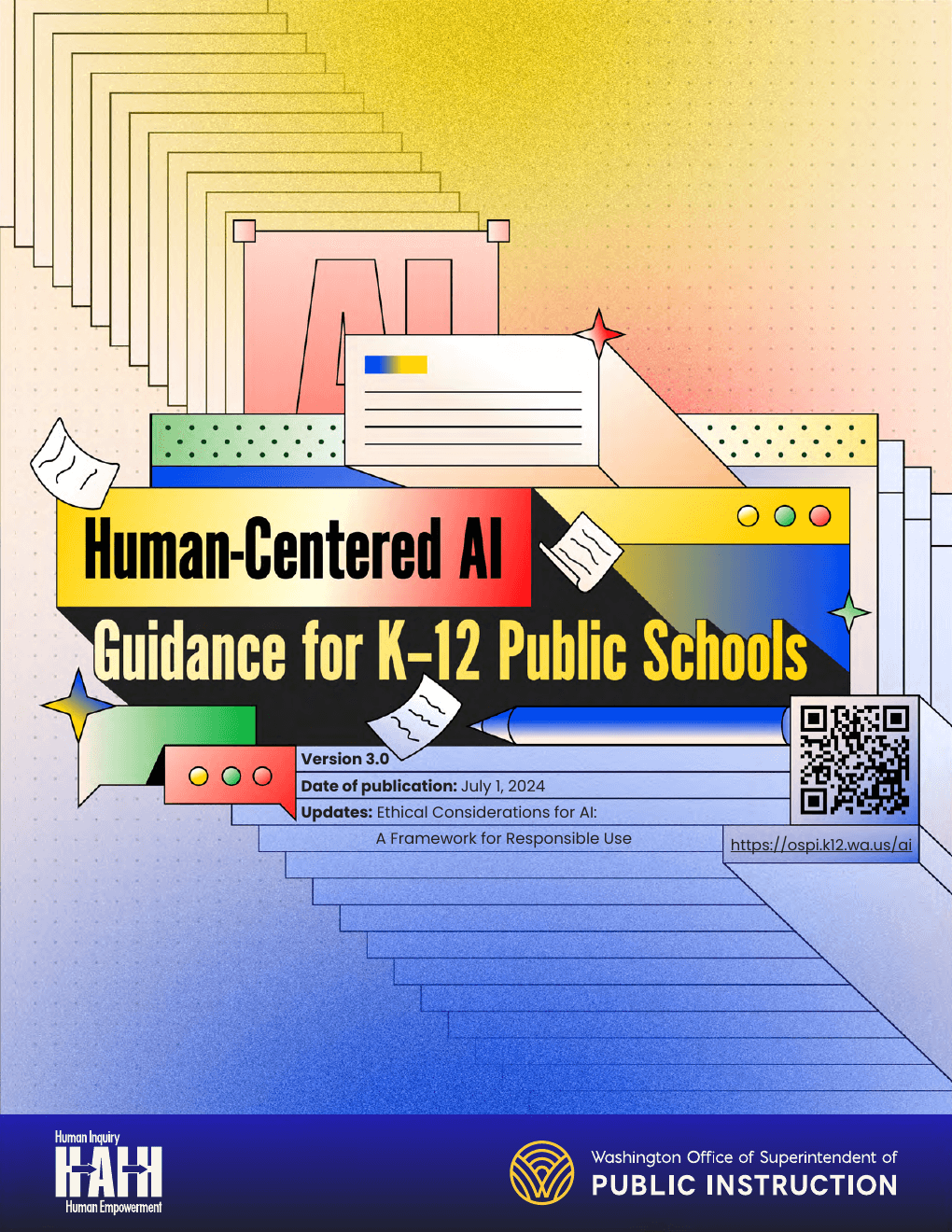 Washington OSPI human-centered AI guidance cover